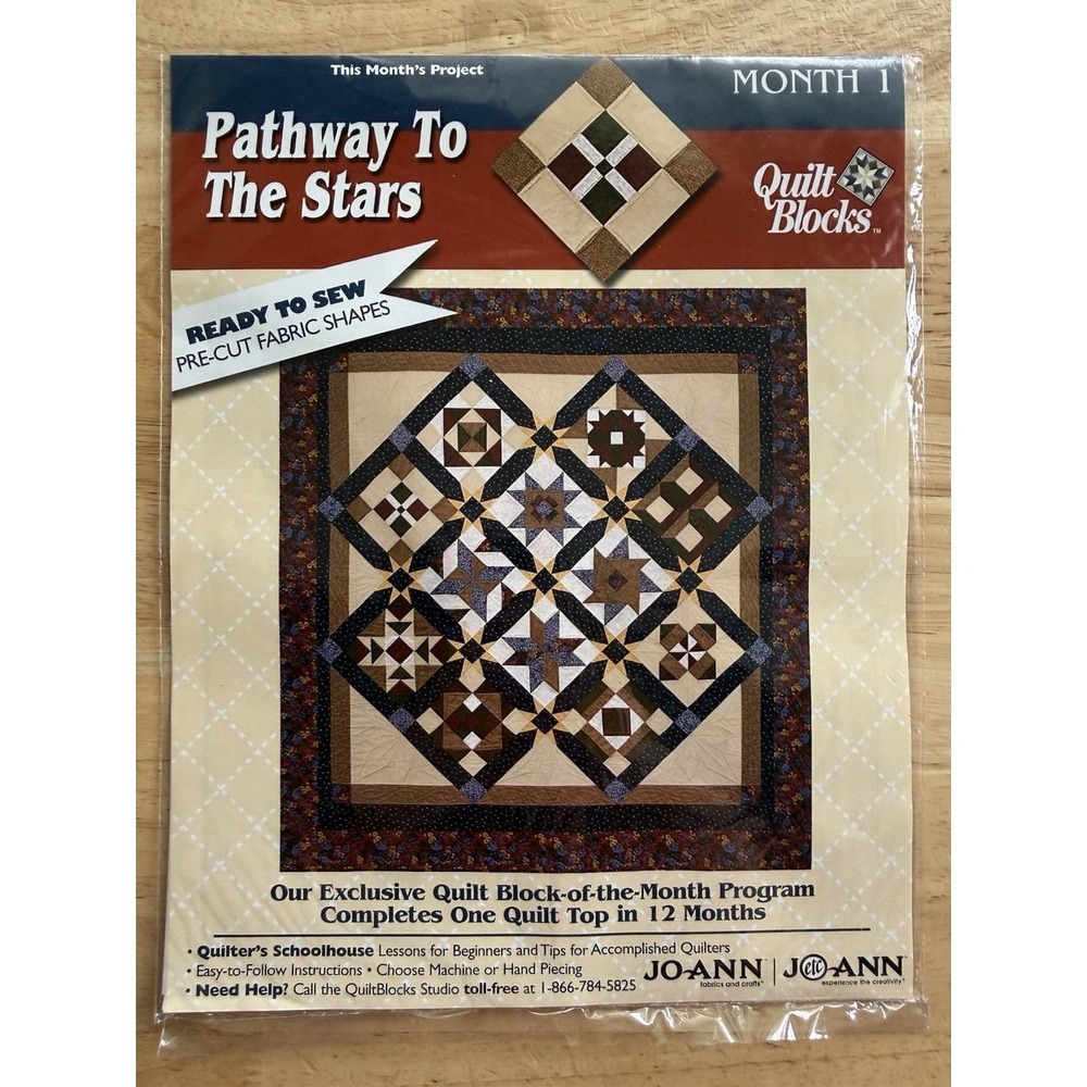 Joann 2001‎ Pathway To The Stars Quilt Block Kit Month 1 SOUTHERN CROSS